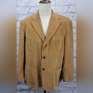 Eddie Bauer Men's Corduroy Jacket Blazer Golden Country Large Fits like XL 46R